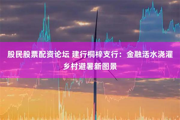 股民股票配资论坛 建行桐梓支行：金融活水浇灌乡村避暑新图景